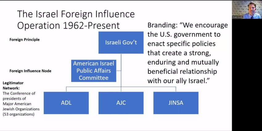 AIPAC's current legitimator network and foreign principals.